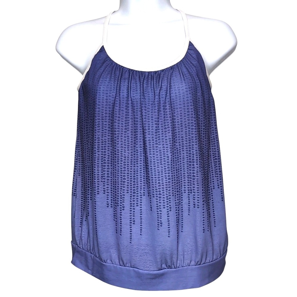 Prana Meadow Active Tank Top Womens XS Purple Built In Bra Strappy Yoga‎ Workout
